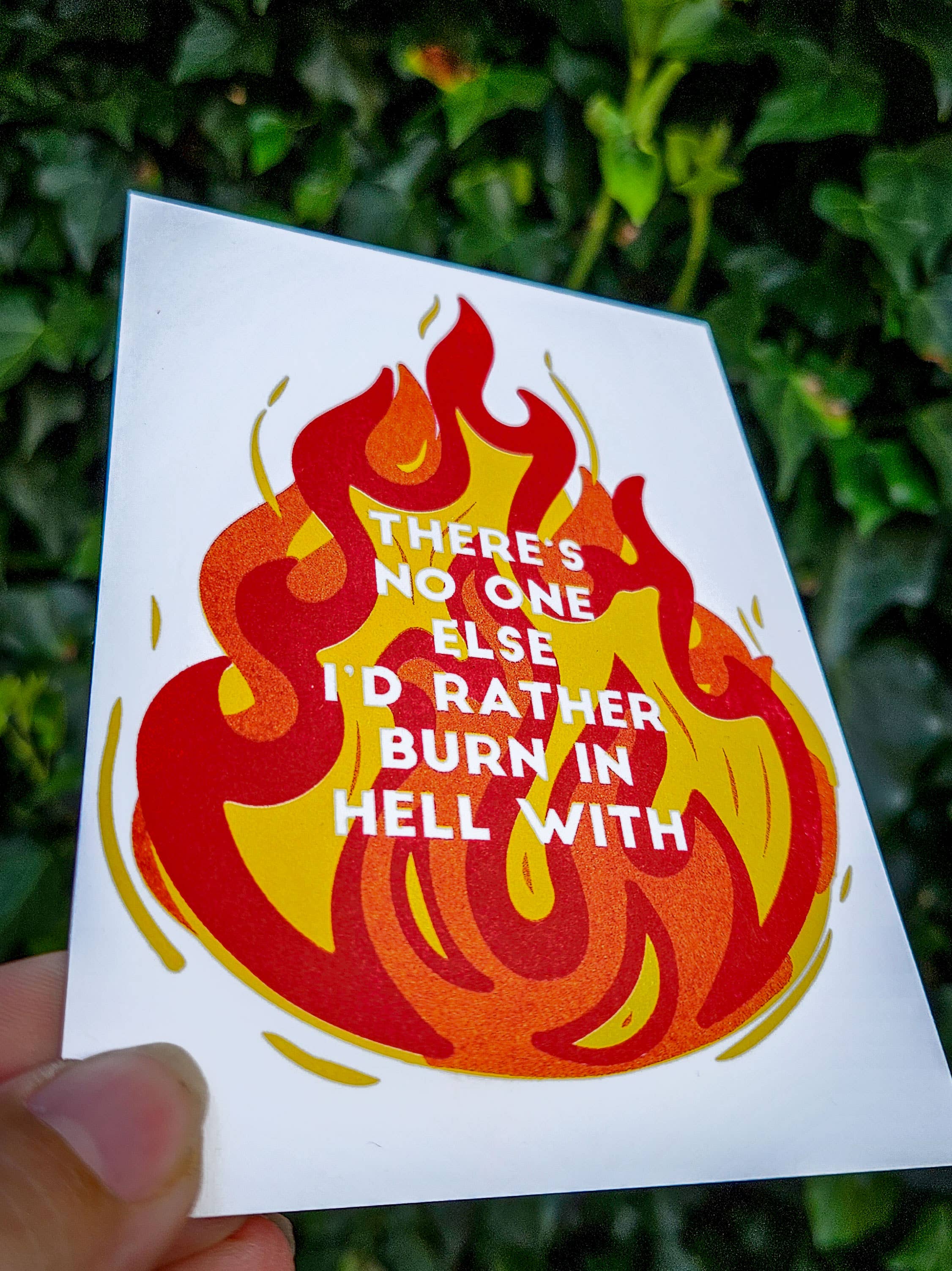 Studio Inktvis – Großhandel Freundschaftskarten – Es gibt niemanden, den ich lieber mit Riso Print in der Hölle verbrennen würde2