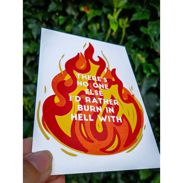 Studio Inktvis – Großhandel Freundschaftskarten – Es gibt niemanden, den ich lieber mit Riso Print in der Hölle verbrennen würde2