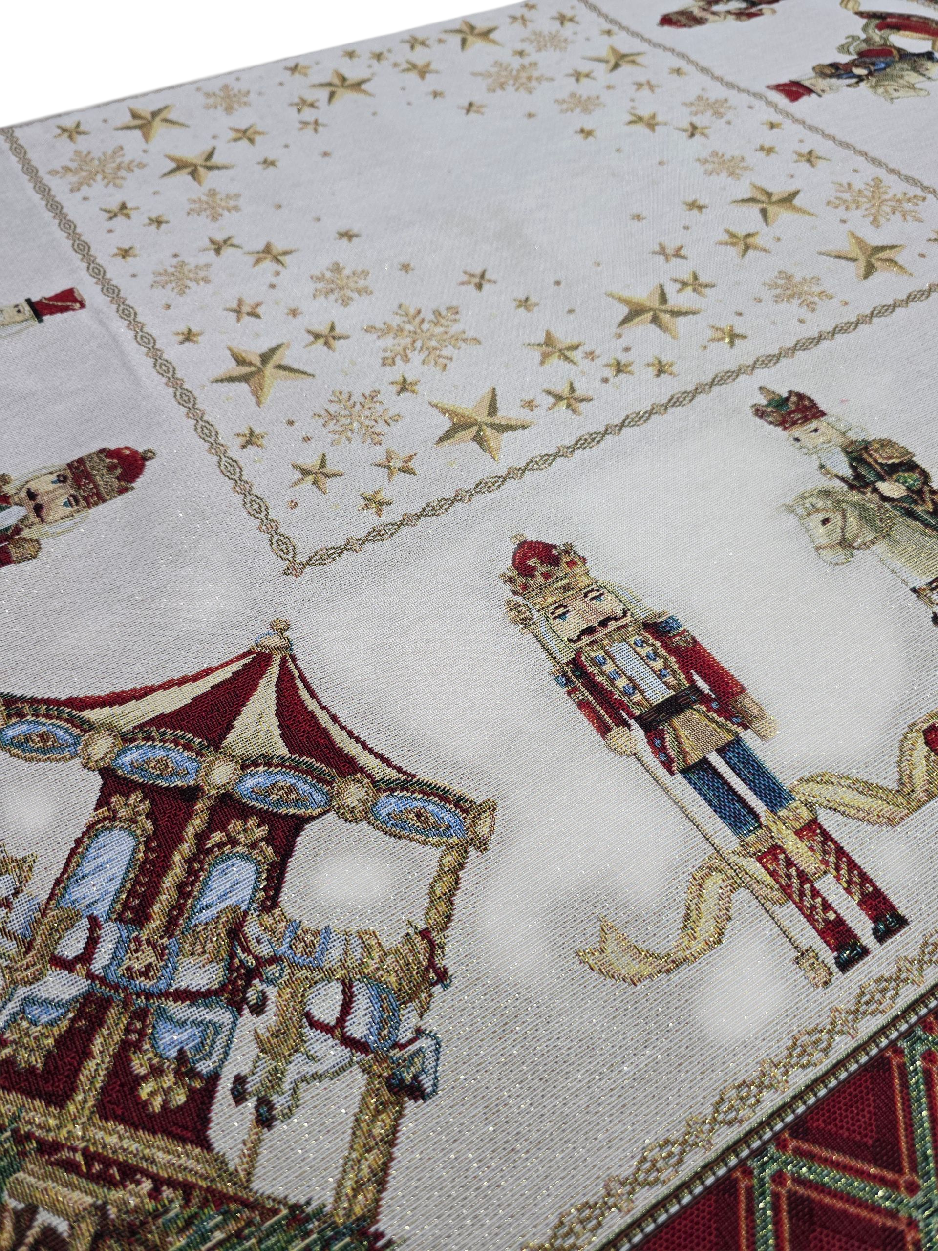 Lunaria Lab - Wholesale Tablecloth - Nutcracker Christmas Centerpiece in Gobelin Lurex3