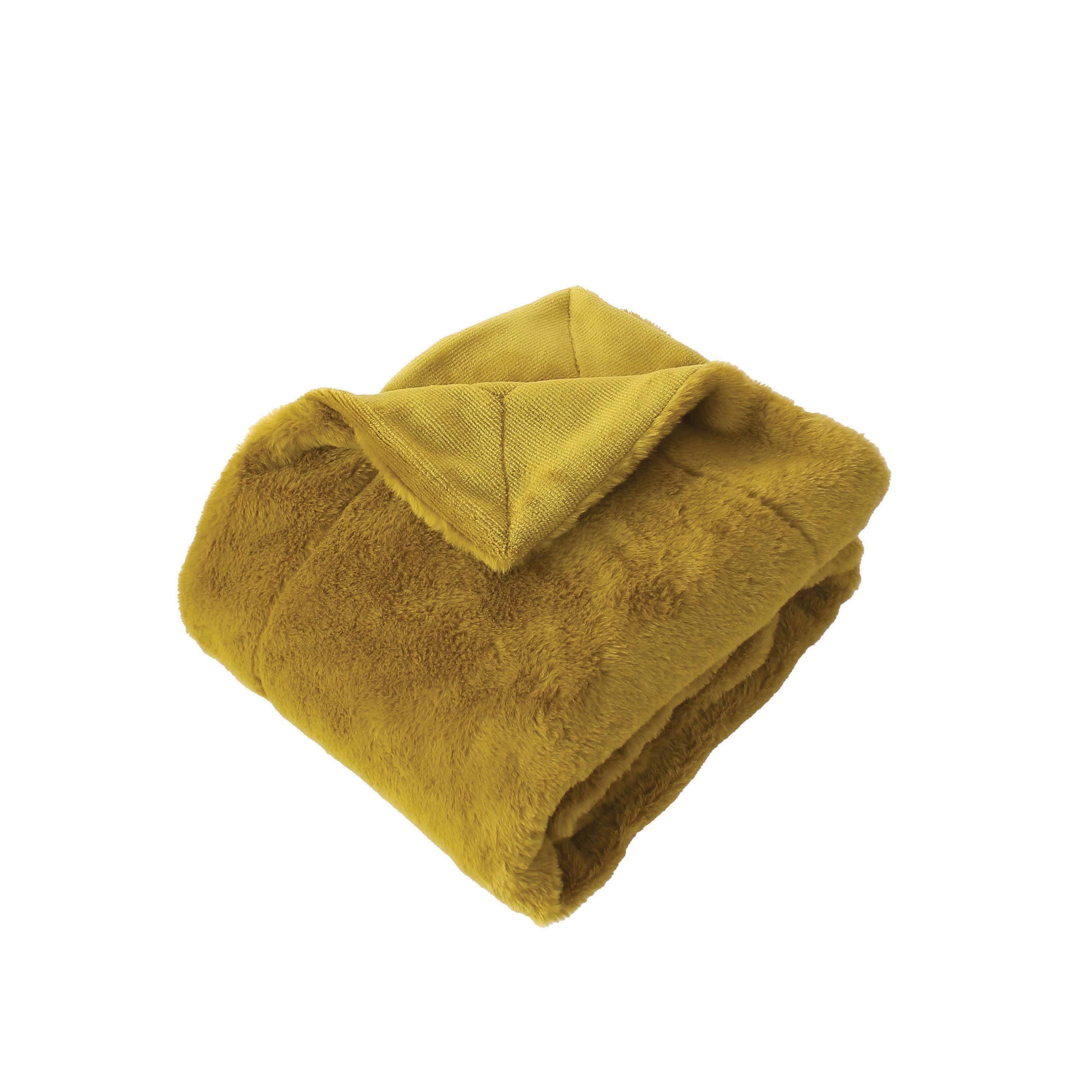 DECOSTARS - CmaDECO - Venta al por mayor Mantas de sofá - Manta efecto piel, forrada de franela, 125x150cm, RABBIT POP0