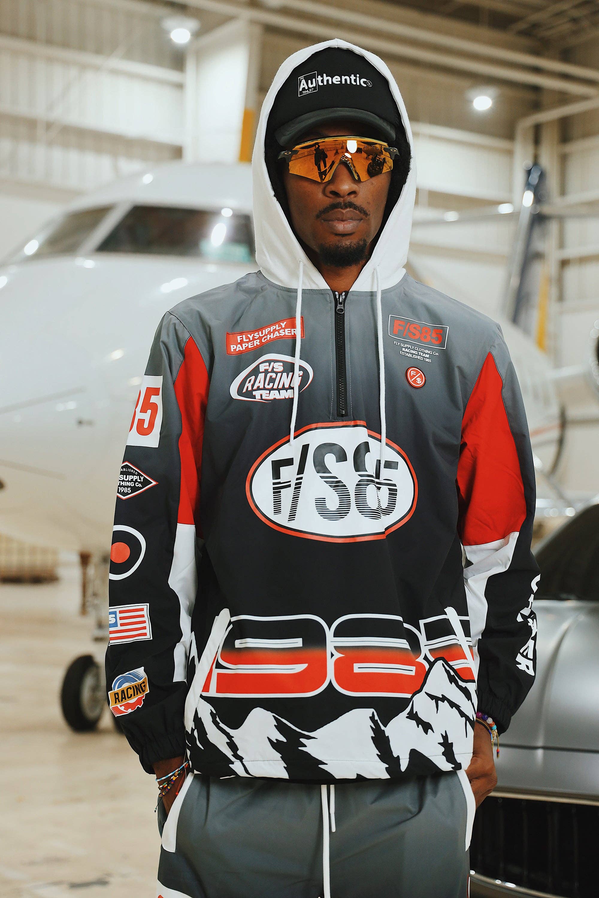 Black Paperchaser Windbreaker Pullover (Black) for wholesale on Faire15