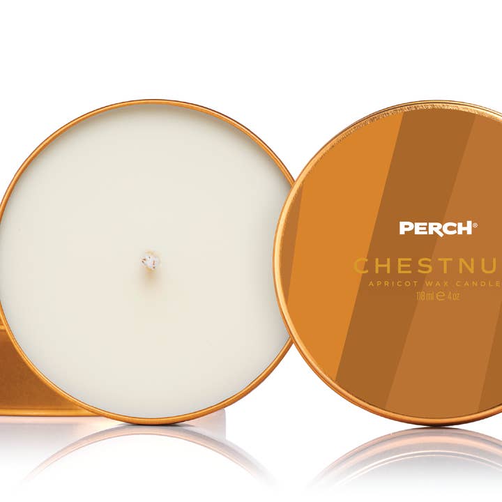 Candela in cera Avalon Holiday Chestnut Apricot per la vendita all'ingrosso da parte di Perch® CandleHouse