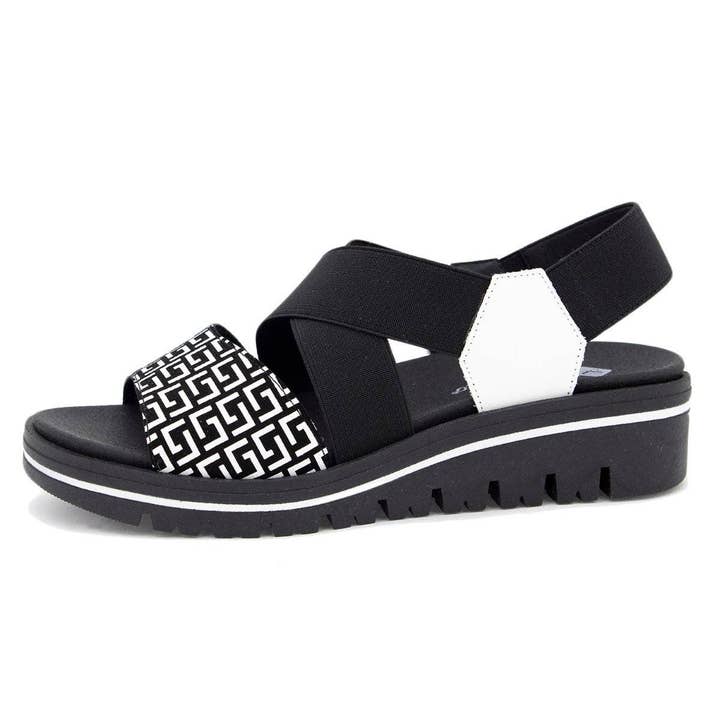 Zwarte Sandalen met Uitneembaar Voetbed 250787 voor wholesale door PieSanto