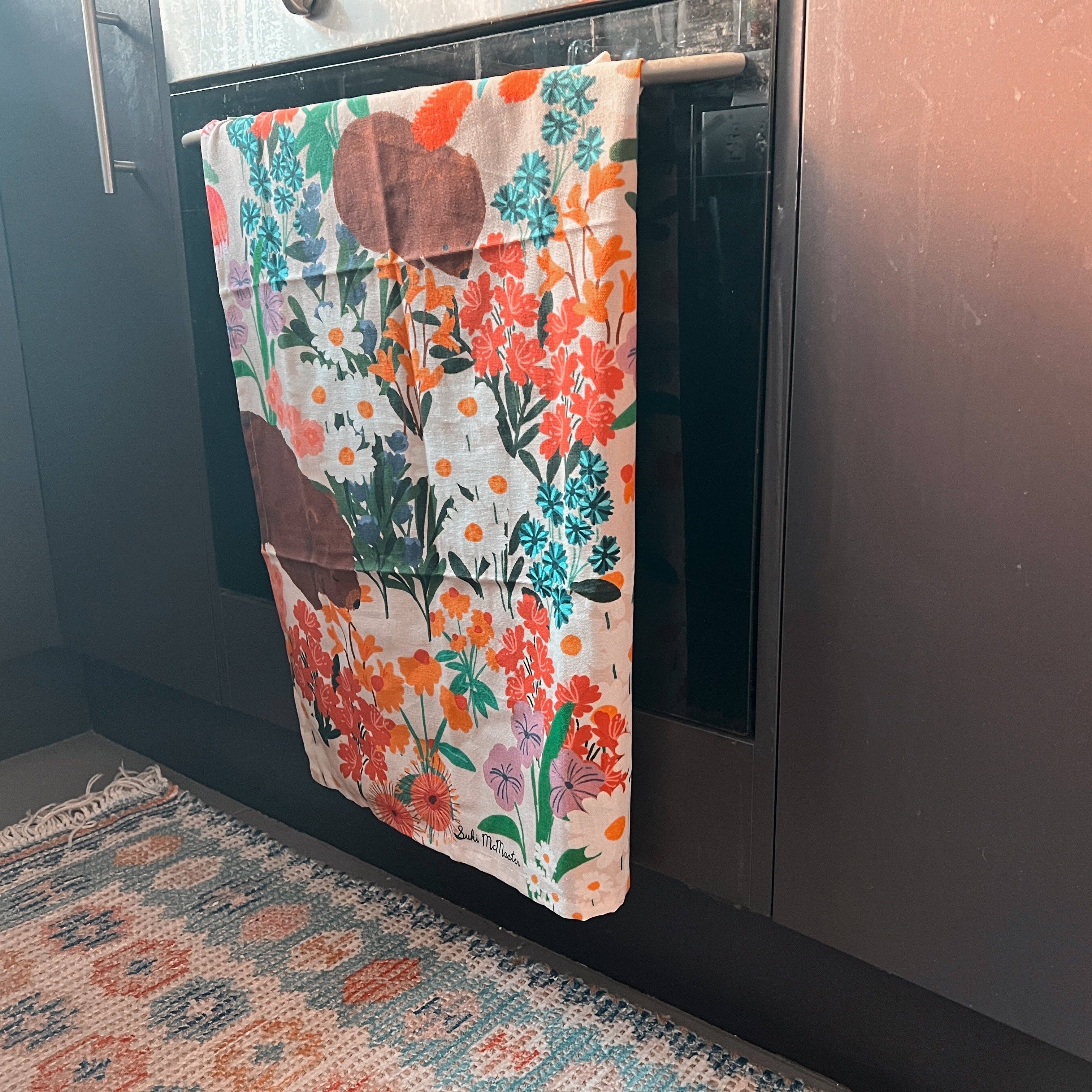 Suki McMaster - Venta al por mayor Paños de cocina - Paño de Cocina - Wombat Floral por Suki McMaster3