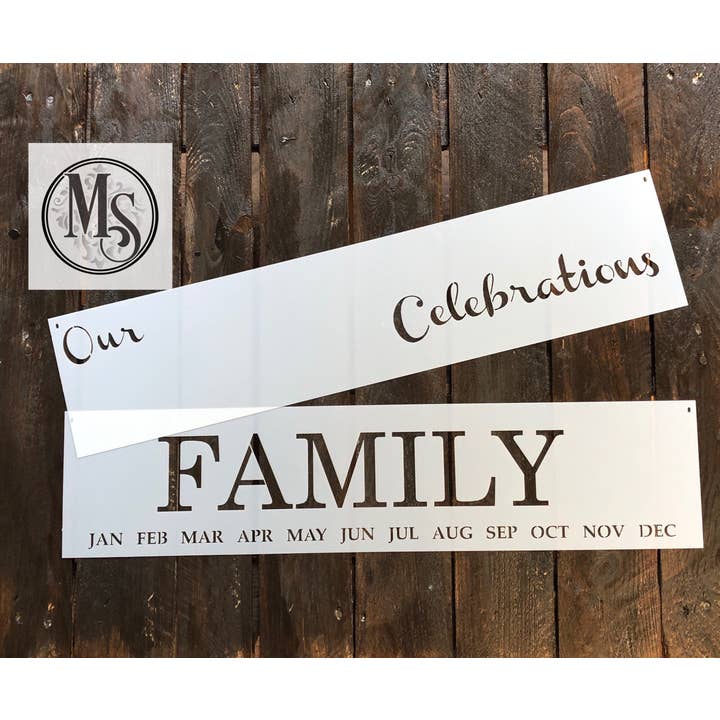 S0224 Pochoir pour panneau de fête de famille pour la vente par Muddaritaville Studio