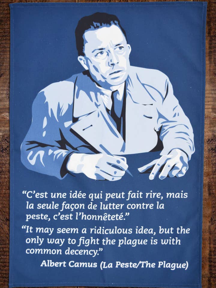 Albert Camus 'La Peste' Tea Towel for wholesale by Radical Tea Towel North America