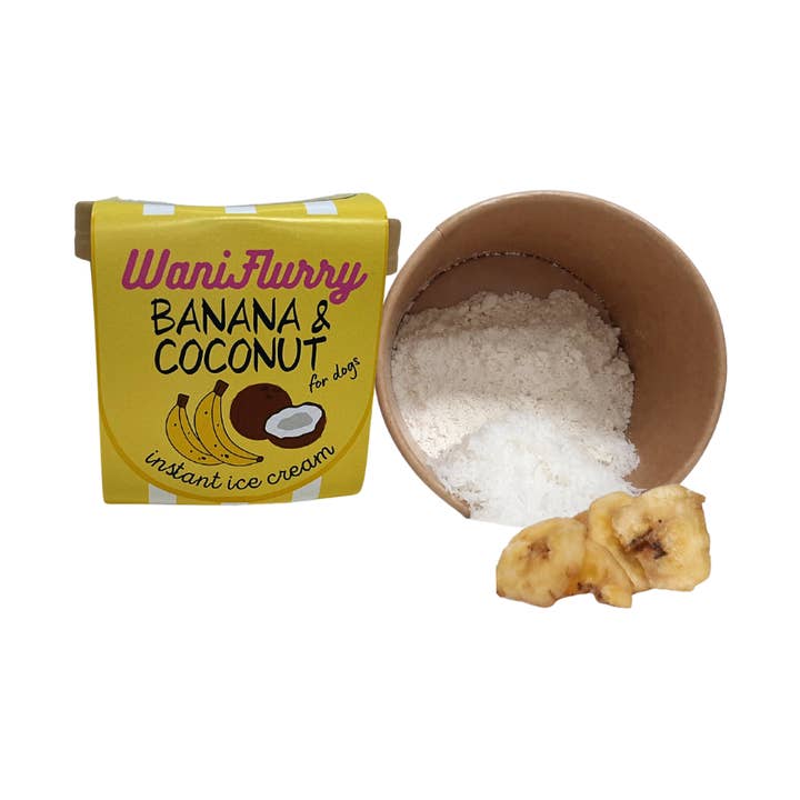 DOG´S INSTANT ICE CREAM - Coconut and Banana for wholesale by Waniyanpi