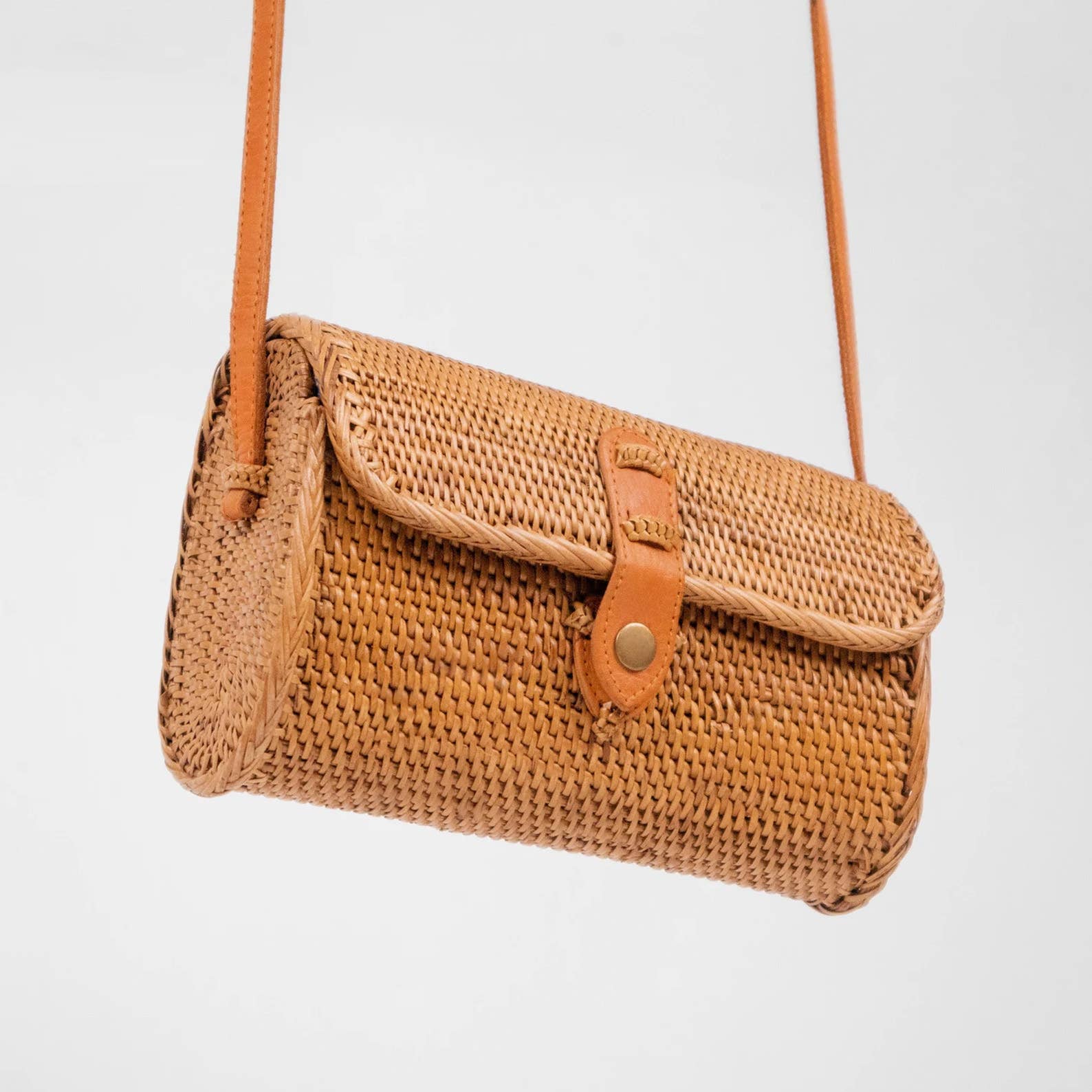 Bali Harvest - Wholesale Crossbody Bag - Women's - Rattan Bag Purse Wallet Clutch (Brown) - Bali Straw Wicker3