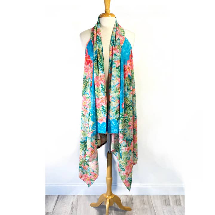 Scarf- Vest Boca Tropical for wholesale by Silk Synergy