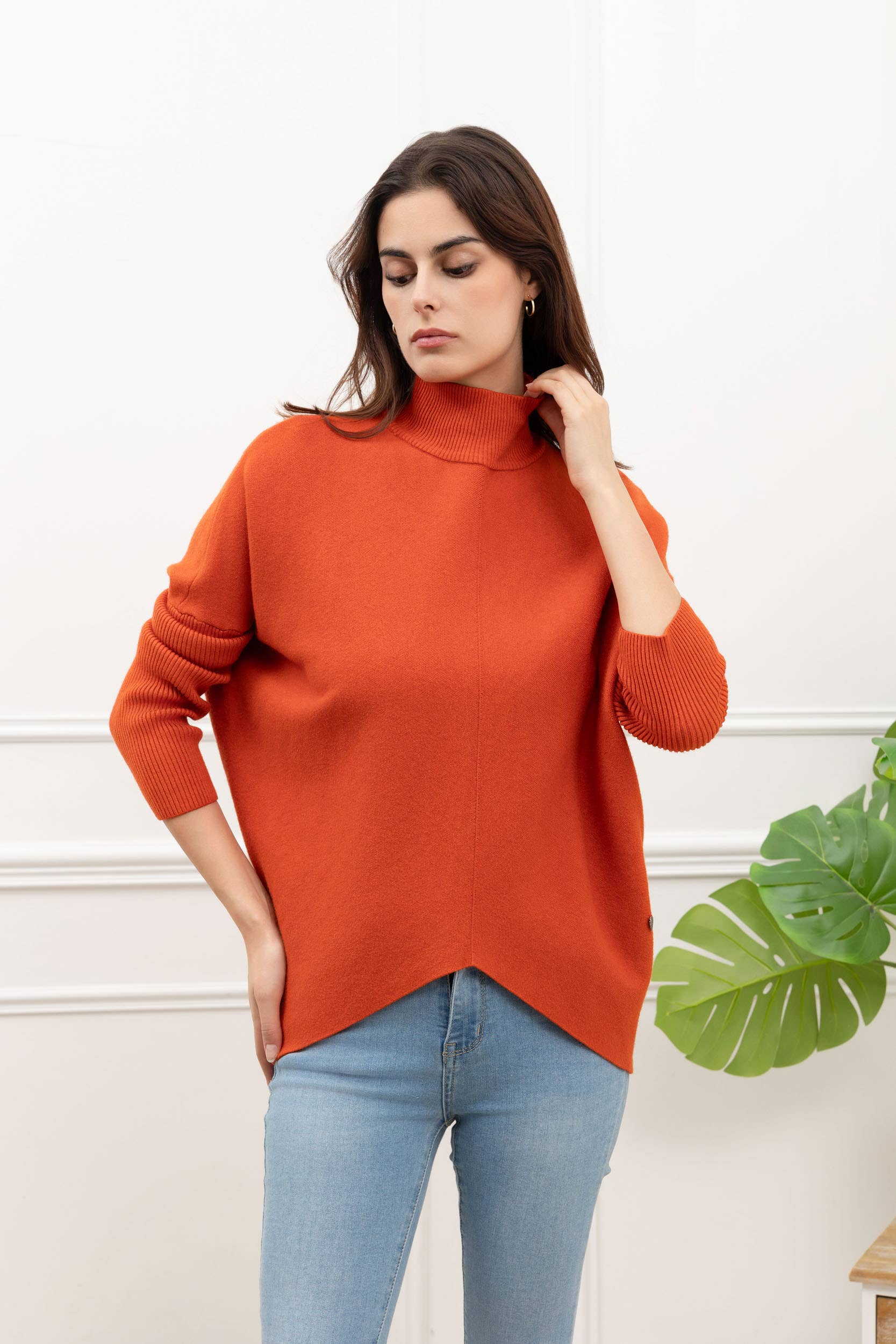 Happy look - Wholesale Knit Sweater - Women's - Women's Knit Sweater – High Collar, Long Sleeves5