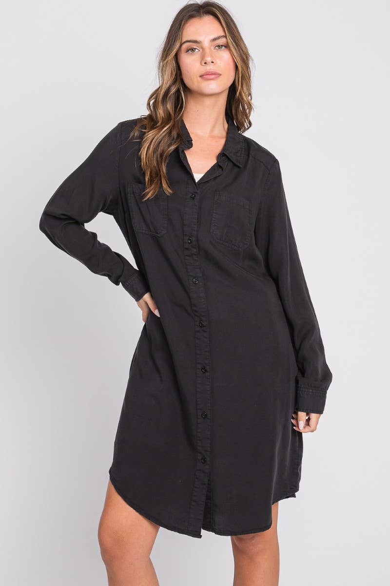 ZiA Apparel - Wholesale Dress - Women's - Washed Shirts Denim Dress 20