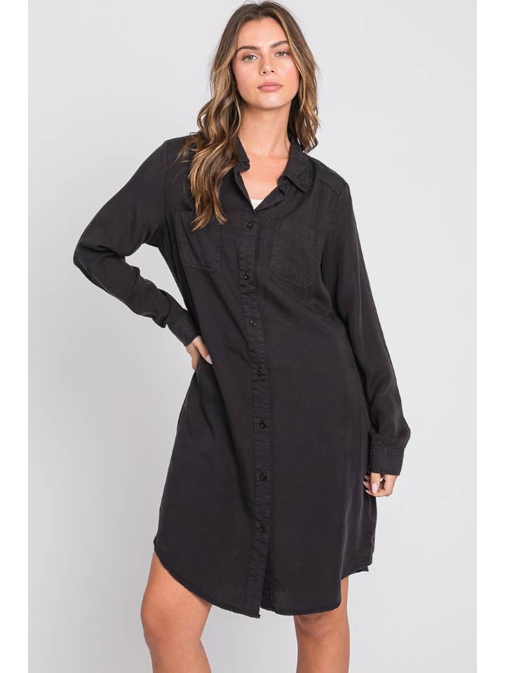 ZiA Apparel - Wholesale Dress - Women's - Washed Shirts Denim Dress 20