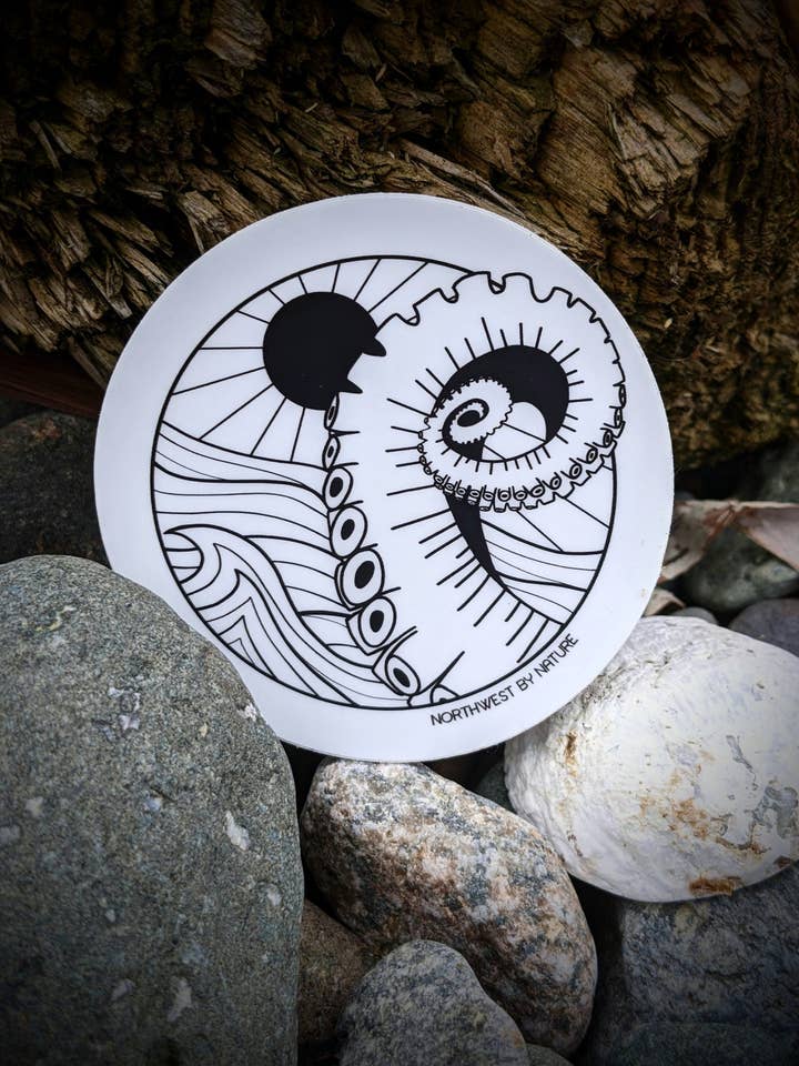 Pegatina El pulpo gigante del Pacífico para venta al por mayor de Northwest By Nature