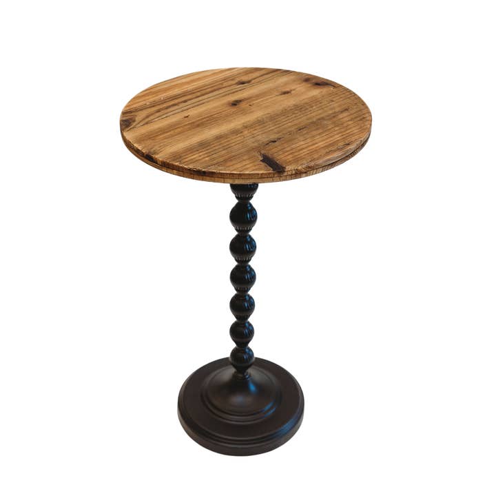 FN108 Wood/Iron Side Table 15.75" x 15.75" x 25.5" PK 2 for wholesale by Myrians Home Decor