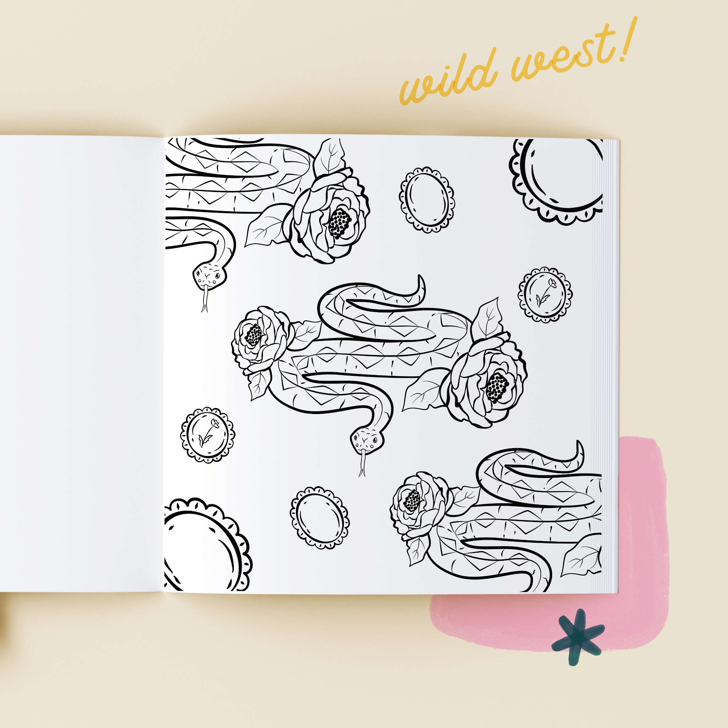 Middlefork & Co. - Wholesale Coloring & Activity Book - Adult - Western Darlin': Carefree Coloring Book for Adults & Teens6