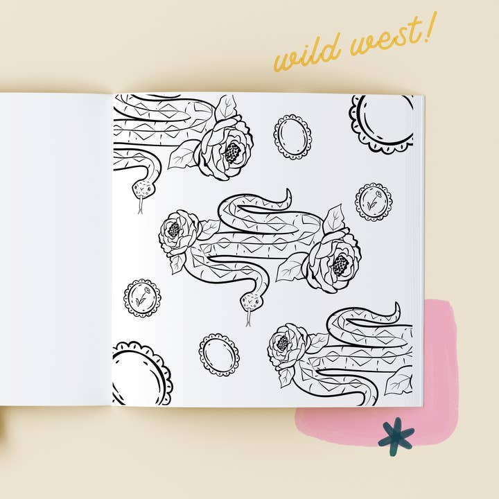 Middlefork & Co. - Wholesale Coloring & Activity Book - Adult - Western Darlin': Carefree Coloring Book for Adults & Teens6