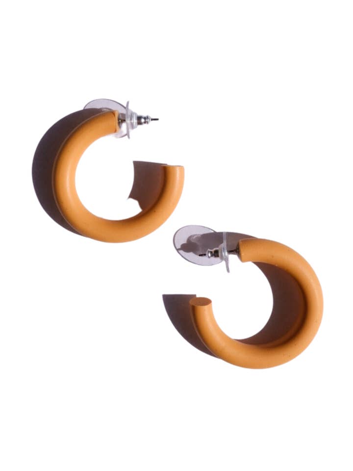 Chunky Everyday Hoops in Tangerine for wholesale by Sumaq