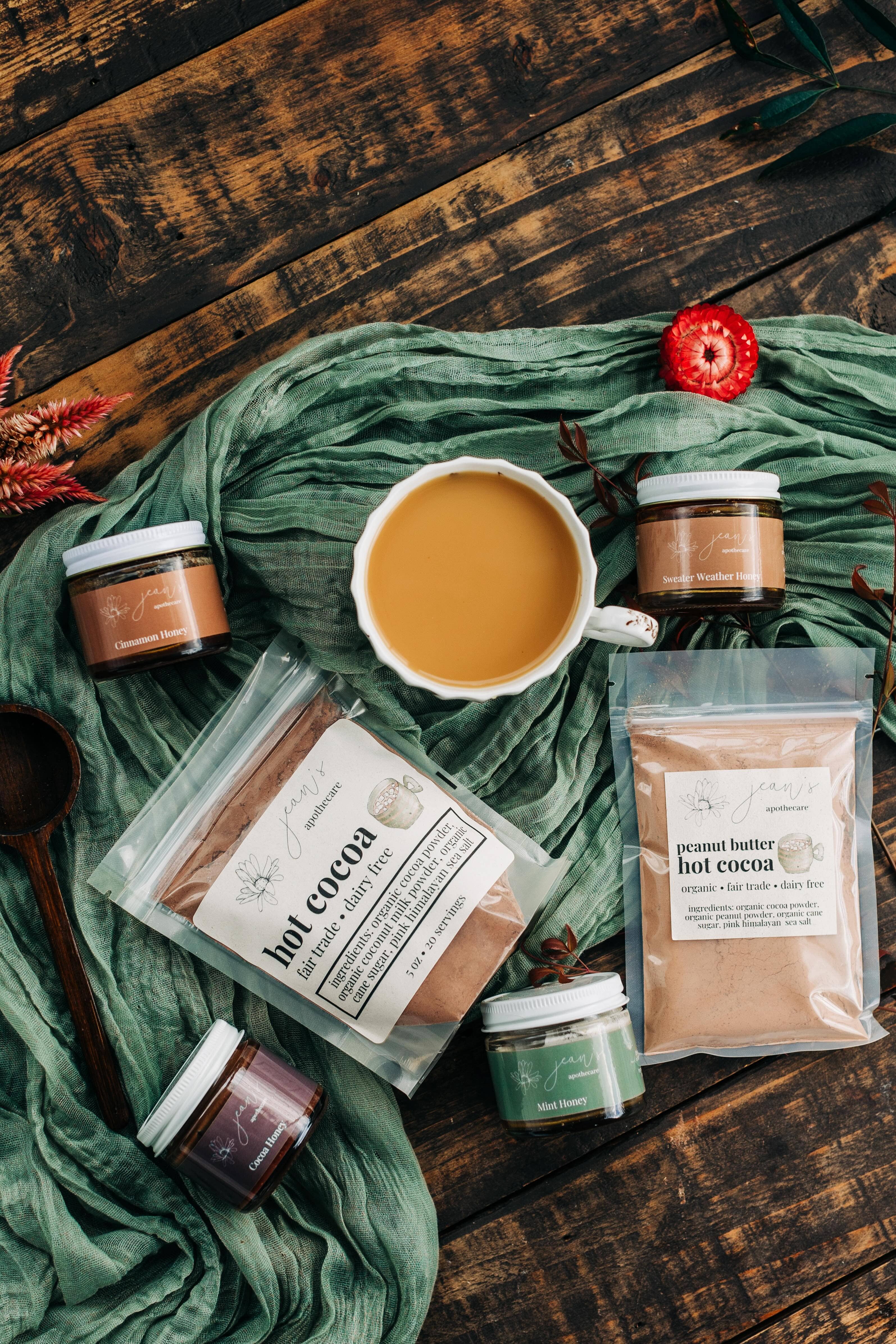 Jean's Apothecare - Wholesale Hot cocoa mix/kit - Peanut Butter Cocoa | Dairy-Free, Vegan, Fair Trade 1