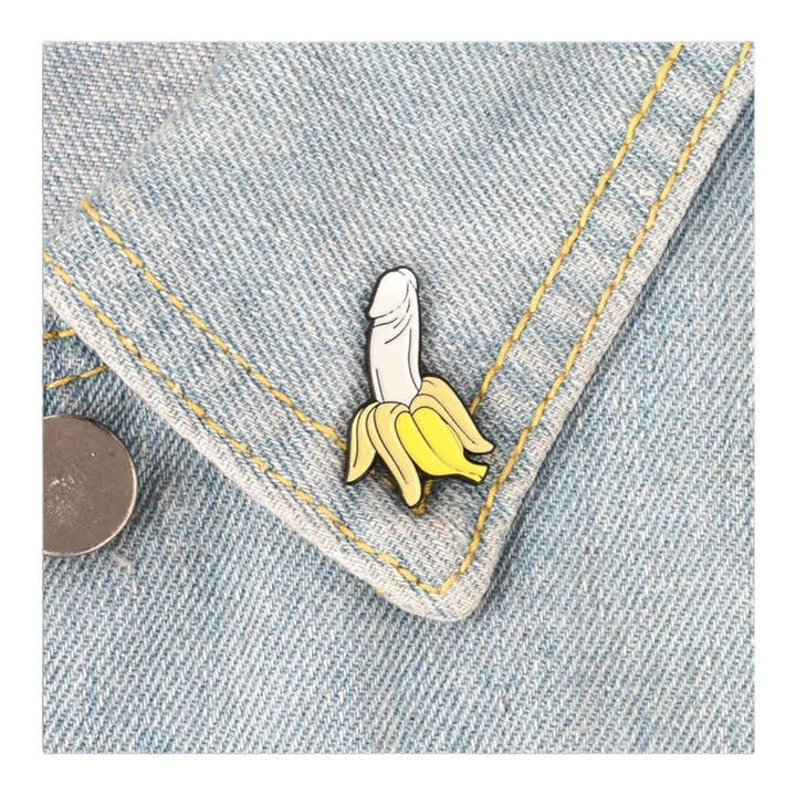 Kinky Pleasure - Wholesale Lapel pin/button - Kinky Pleasure - KPB067 - Badge / Pin - Penis Banana7