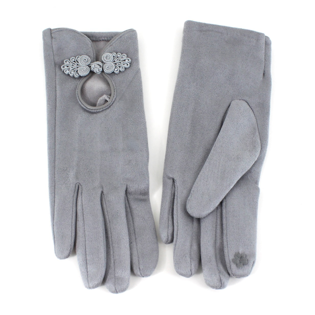Pretty Persuasions - Wholesale Gloves - Women's - A24015 Chinese Knot Frog Button Trim Gloves1