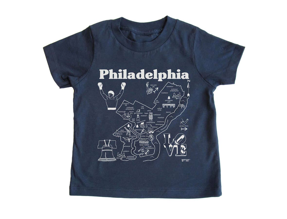 Maptote - Wholesale Screen Printed T-Shirt - Kids - Philadelphia Toddler Tee