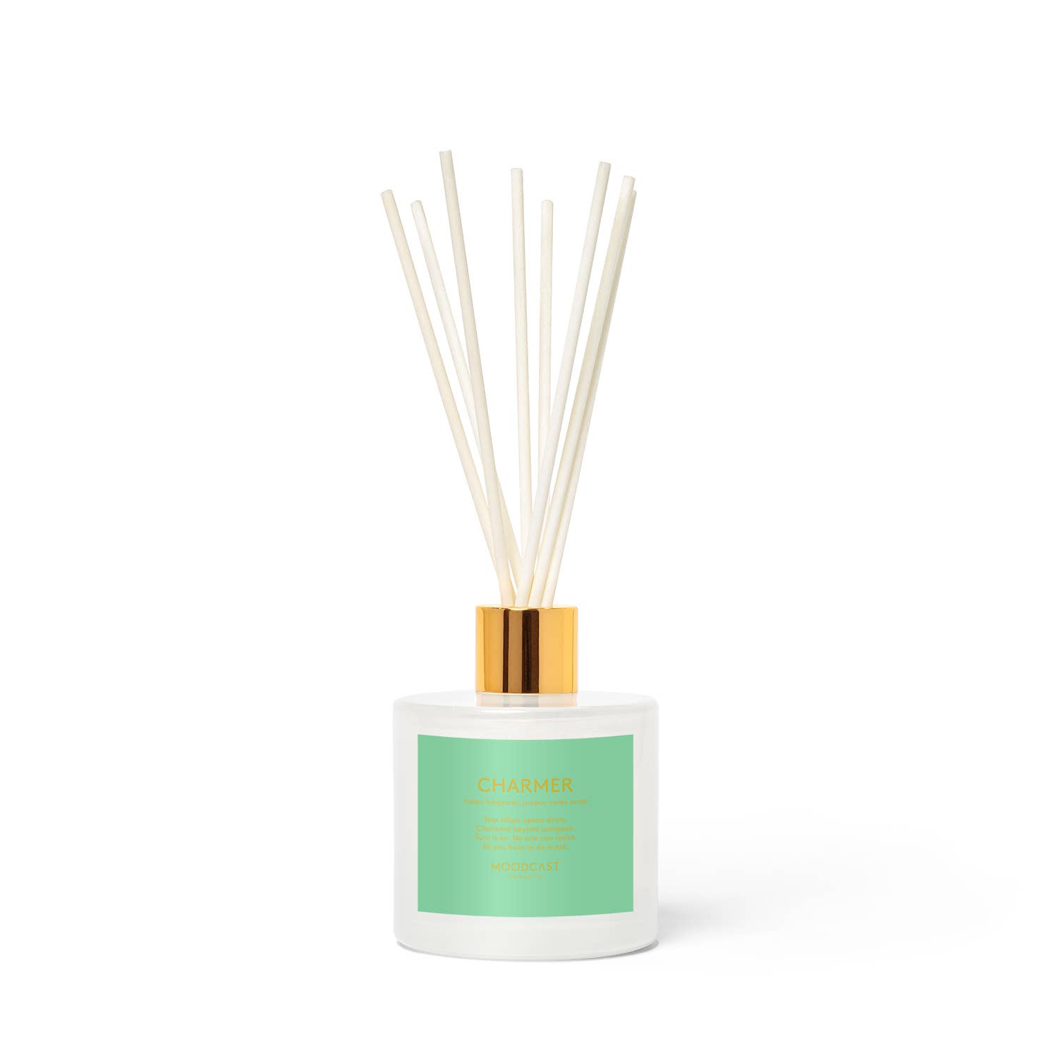 Moodcast Fragrance Co. - Wholesale Reed Diffuser - Reed Diffuser - Persona - Charmer - 3.4 oz Glass Jar