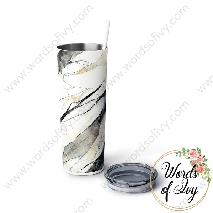 Gobelet Skinny - Marbre noir et blanc pour la vente par Words of Ivy