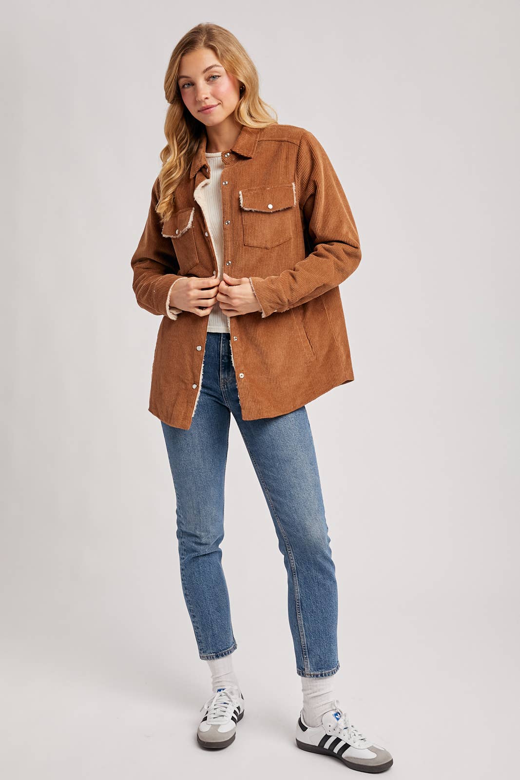 Bluivy - Wholesale Jacket - Women's - CORDUROY SHERPA-LINED JACKET6