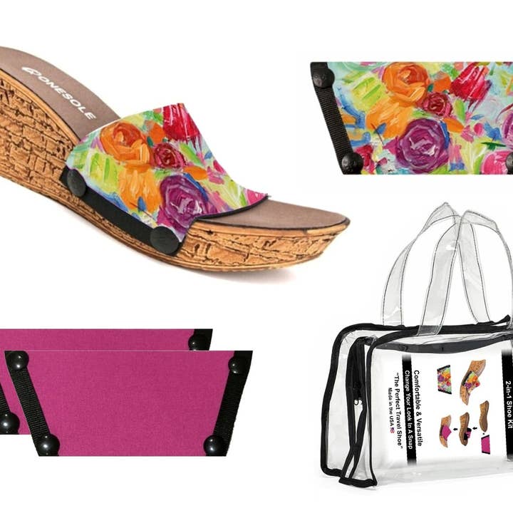 * Floral Casual Cork Wedge * for wholesale by Onesole