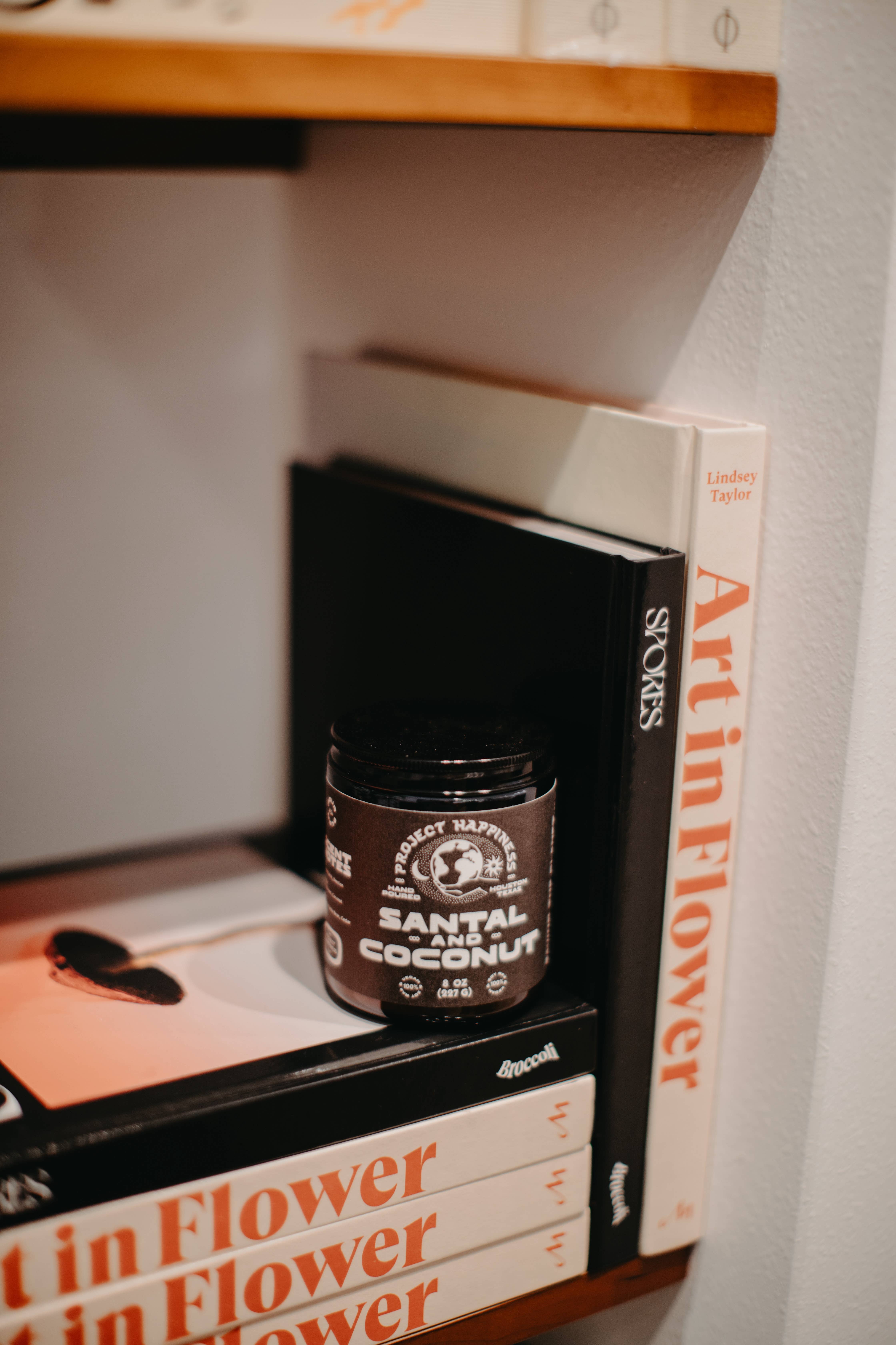 Project Happiness Candle Co. - Wholesale Jar/Filled Candle - Santal and Coconut Soy Candle - 8oz3