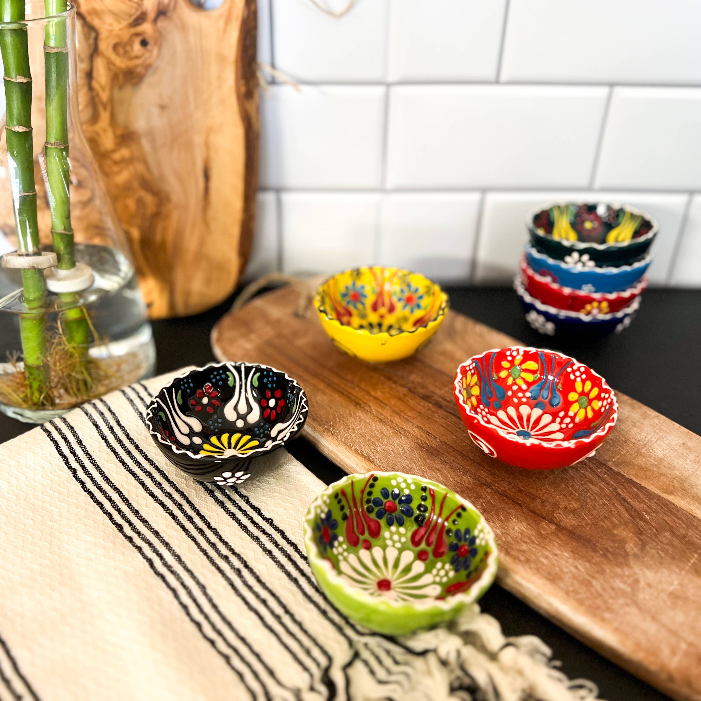 Umays Boho - Wholesale Bowl - Handpainted Ceramic Bowls, Small Tapas Bowls, Trinket Dishes15