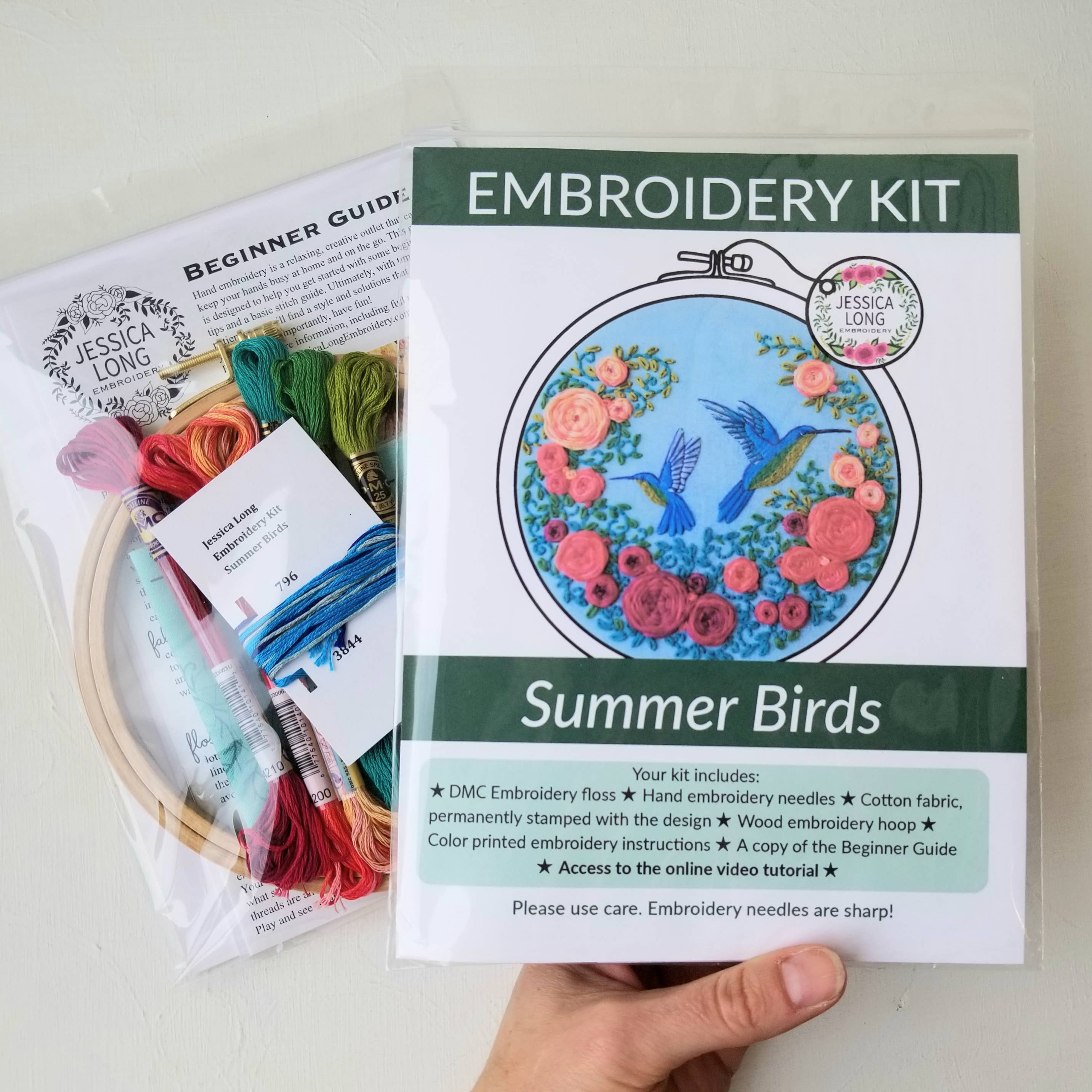 Jessica Long Embroidery - Wholesale Embroidery/Cross Stitch Supplies - Summer Hummingbird Embroidery Kit3