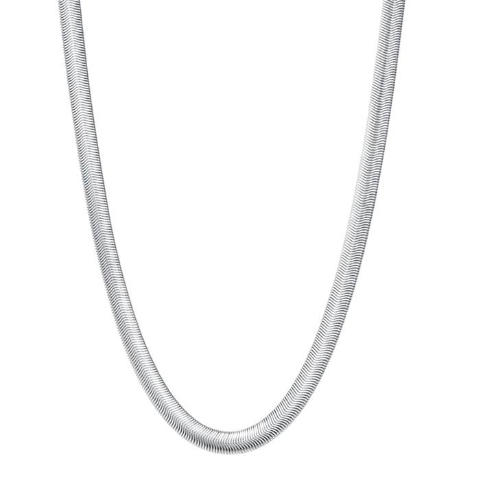 HoopLa - Wholesale Link & Chain Necklace - Snake Wheat Stainless Steel Waterproof Necklace13