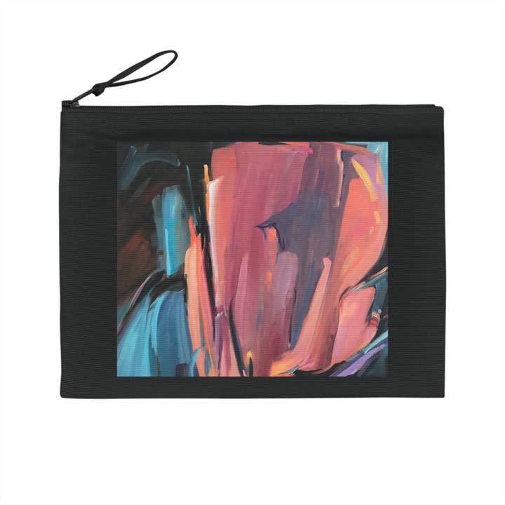 Miljøvenlig pose med 'Colorscape' abstrakt I original kunstværk af den amerikanske kunstner Barbara Cleary for engroshandel hos Barbara Cleary Designs