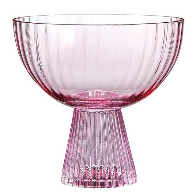 Coupe Glass - Light/Dark Pink for wholesale by Slant Collections by Creative Brands