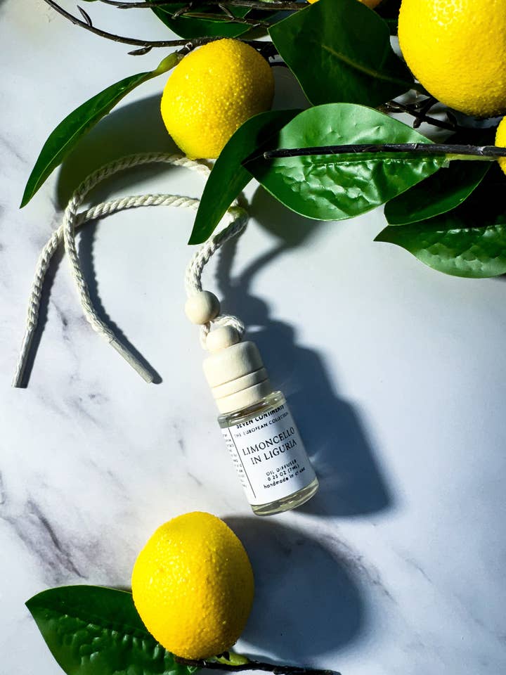 Limoncello in Liguria Car Diffuser for wholesale by Seven Continents