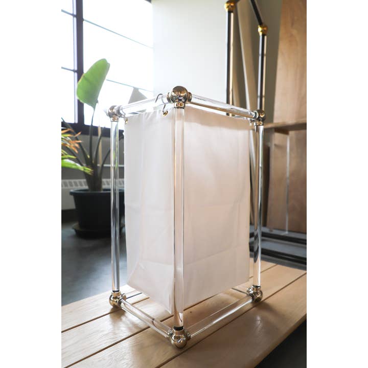 LuxHoldups - Wholesale Laundry hamper - Lucite Laundry Hamper with Removable Canvas Bag7