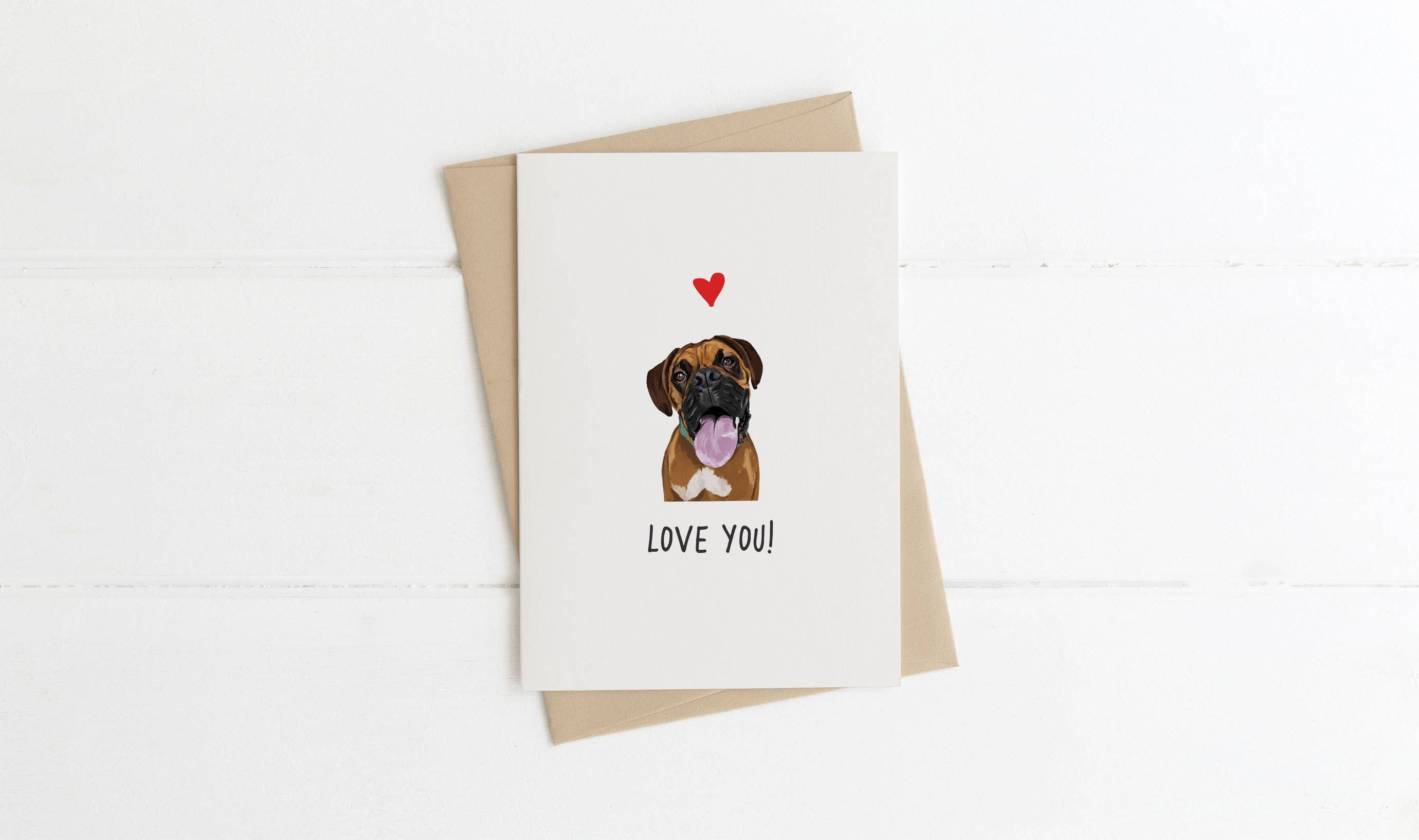 Richarts Designs – wholesale Everyday greeting card – A6 Dog card, mini dog cards, love you, from the dog12