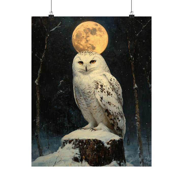 Ye Curiosity Shoppe - Wholesale Art Print - Arctic Owl Art Print2