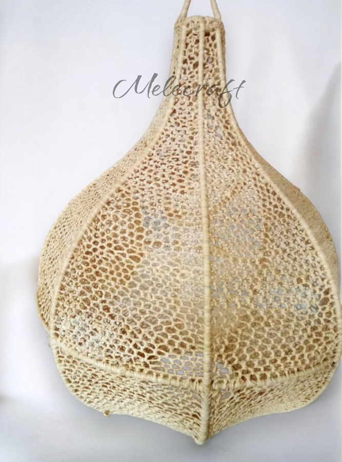 Melecraft - Wholesale Chandelier/Hanging Light - Moroccan Raffia Pendant Light – Boho Rattan Chandelier1