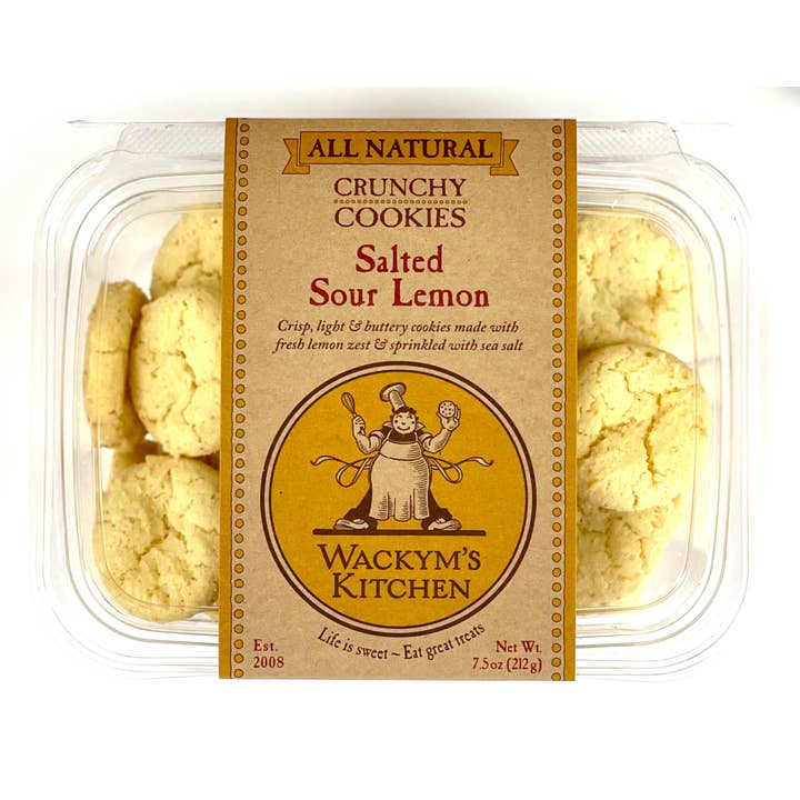 Salted Sour Lemon Cookies - 7.5 oz for wholesale by Wackym's Kitchen