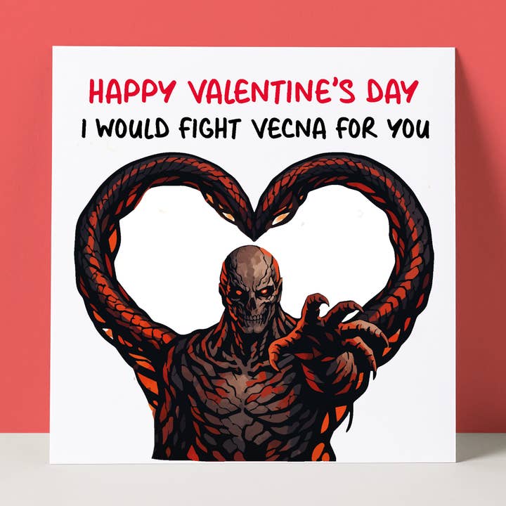 VECNA - STRANGER THINGS - VALENTINE'S DAY CARD for wholesale by Pack a Punch Designs
