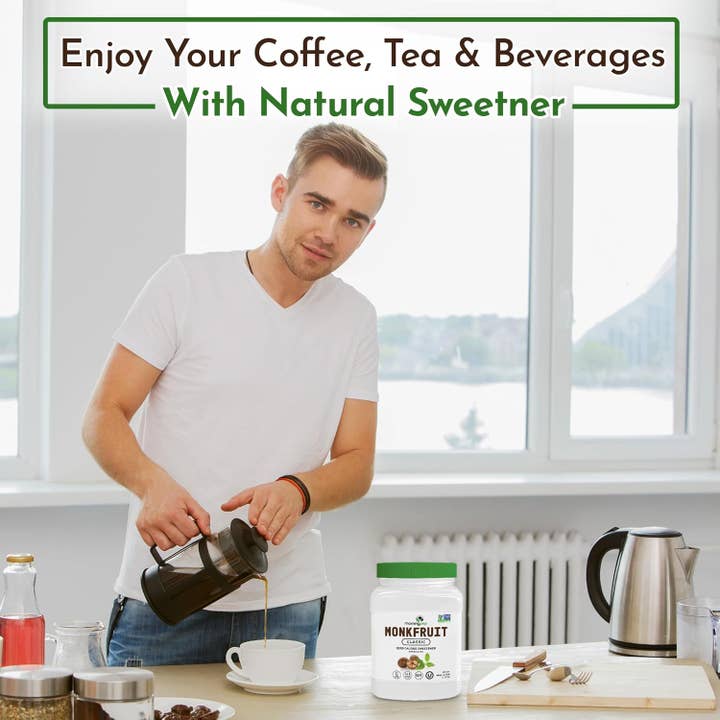 Durelife - Wholesale Sugar/Sweetener - Morning Pep Monk Fruit Sweetener, Classic White 2.5lb2