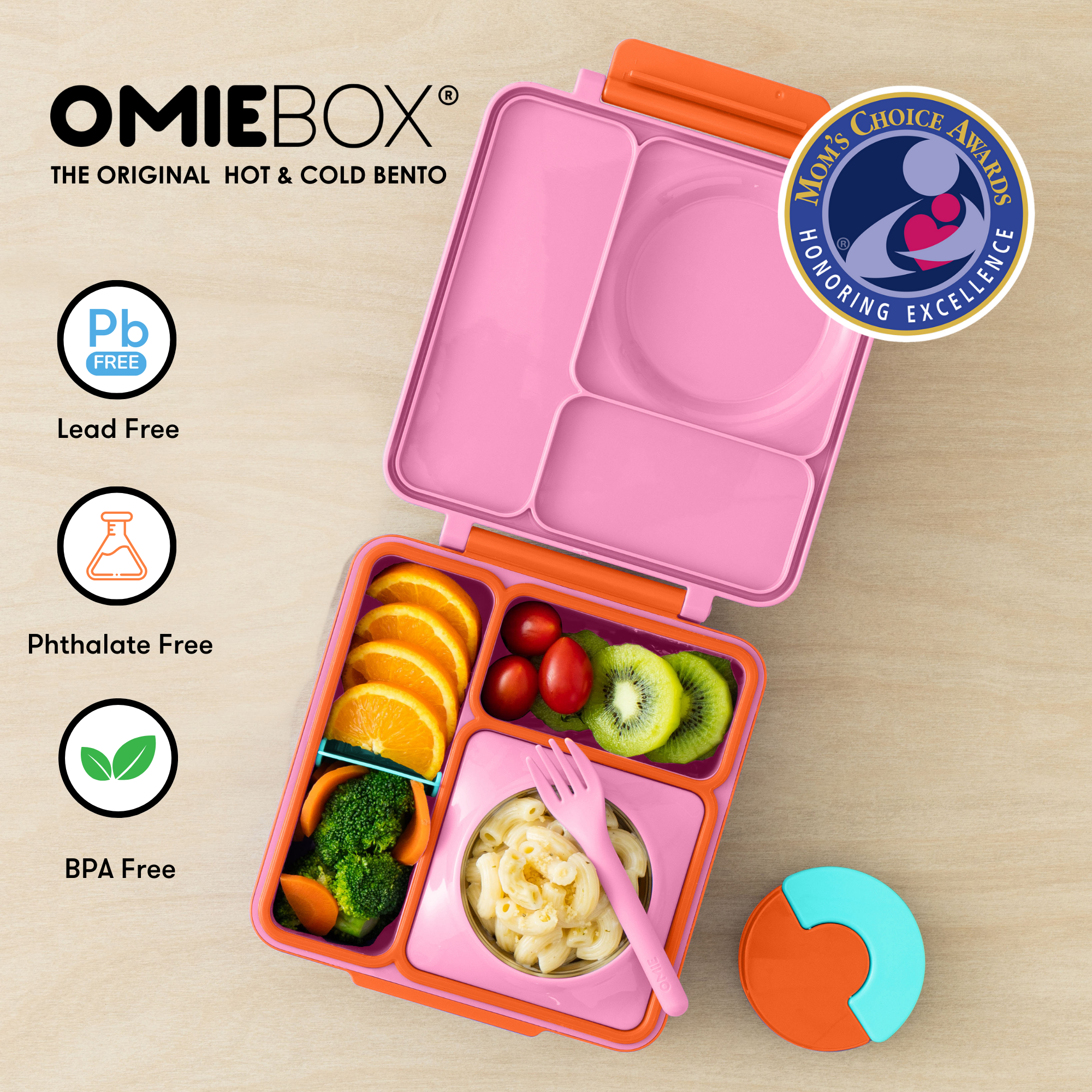 OmieLife - Wholesale Lunch Bag/Box - Kids - OmieBox: Pink Berry3