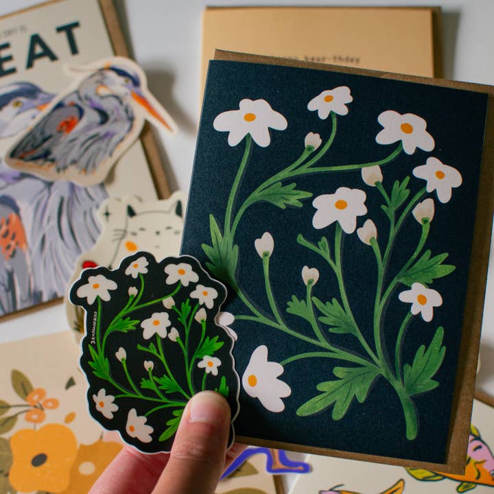 Brush & Bird Paper Co. - Wholesale Everyday Greeting Card - White Flower Greeting Card | Blank Floral Everyday Card2