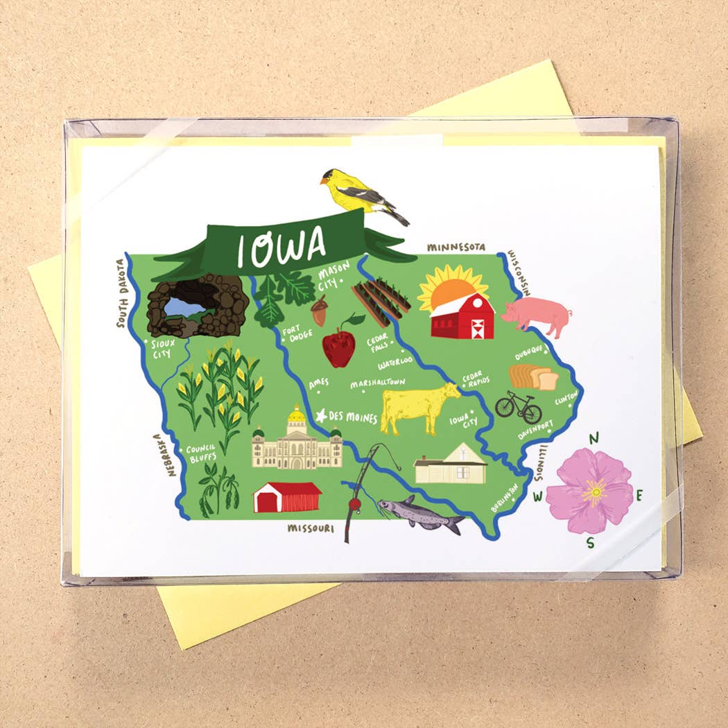 Allport Editions - Wholesale Briefpapier/indexkaartenset - Hallo USA Boxed Card-serie - ALLE 50 STATEN HIER!17