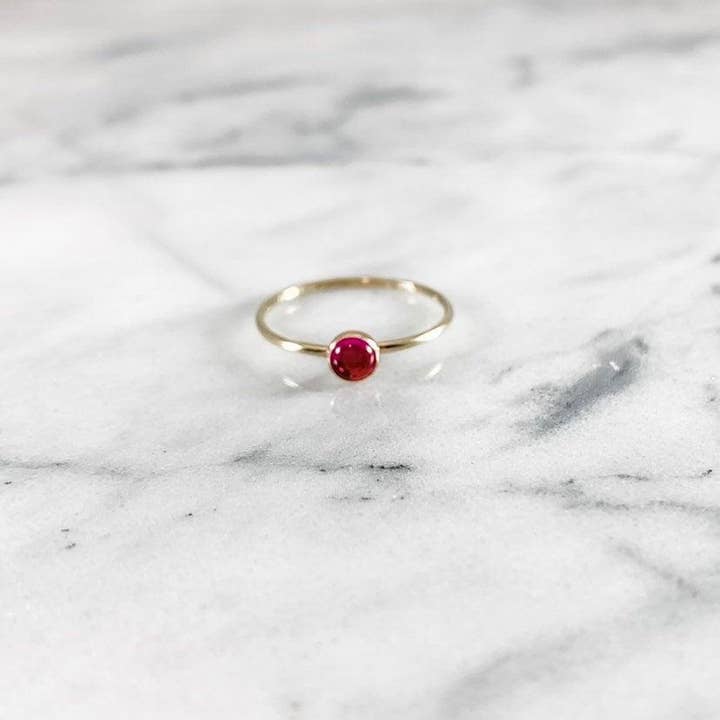 Ruby Gemstone Stacking Ring for wholesale by Simply Chic Jewelry