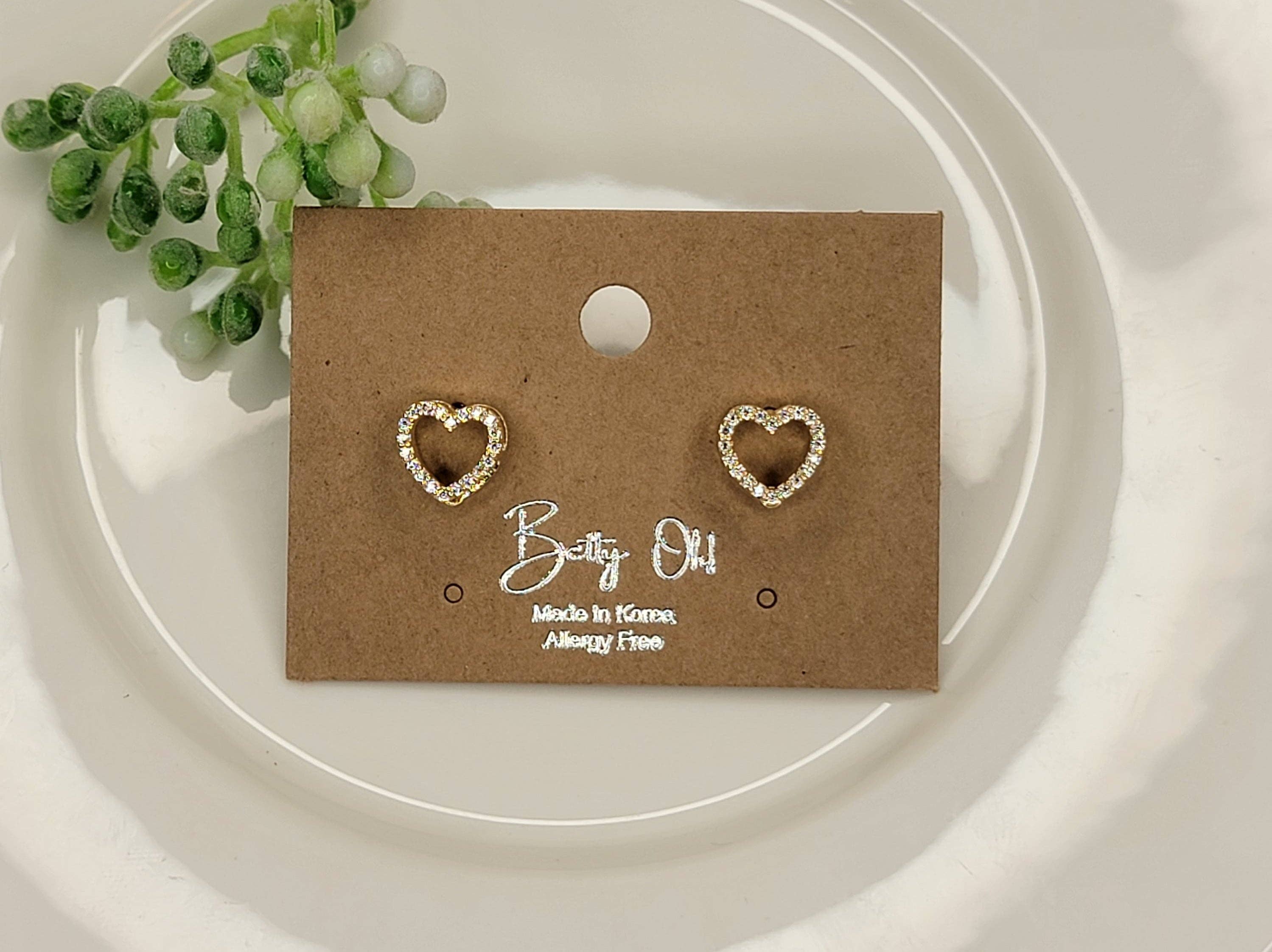 BETTYOH INC - Wholesale Knopjes/oorstekers - Post-oorbel in Skeleton Heart Style