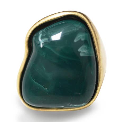 LARGE ELASTIC RING WITH RESIN STONE - NY24100B889 for wholesale by AMORINO SRL