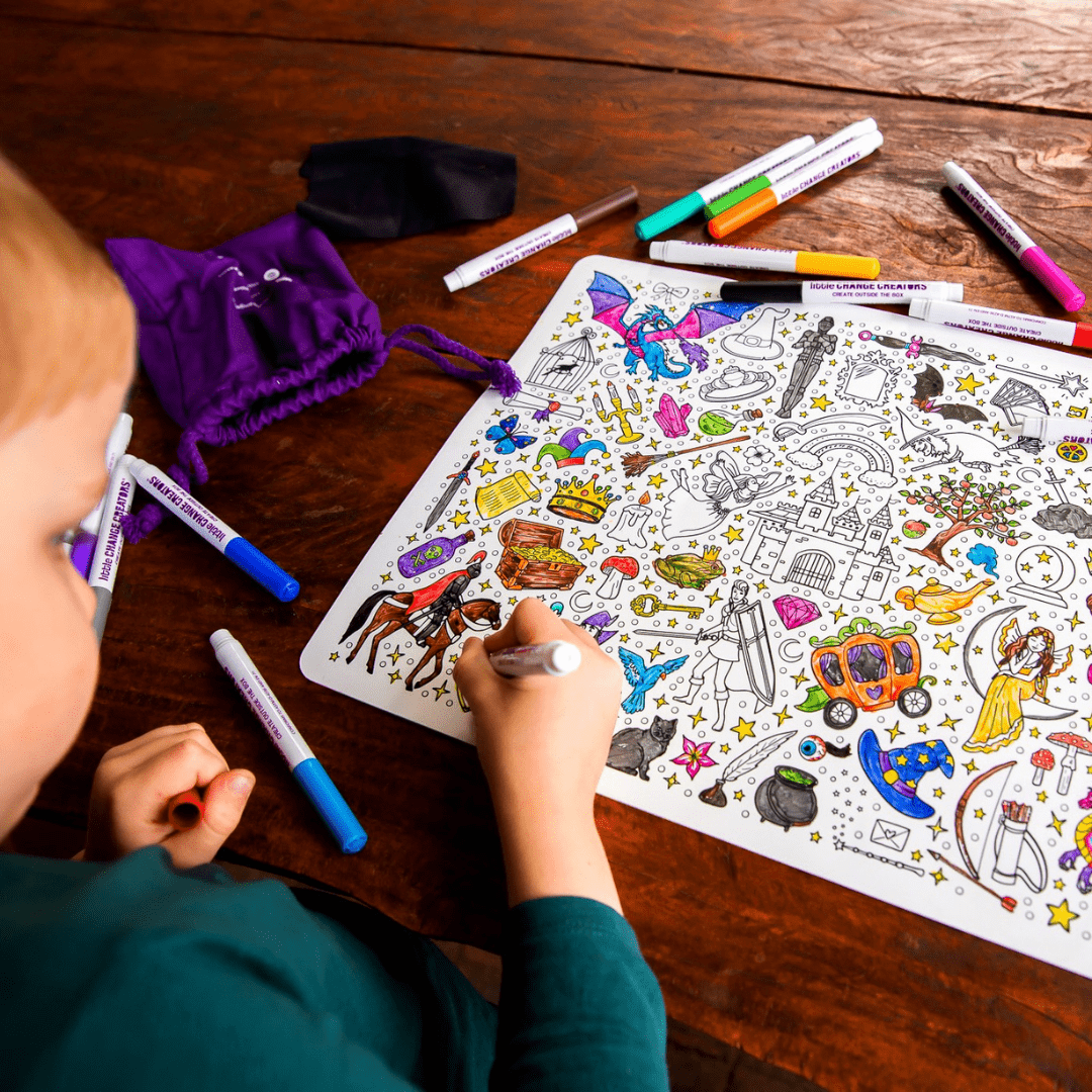 Little Change Creators - Wholesale Colouring and activity book – kids and baby - SPELLBOUND | Reusable Colouring Set | Fairytale Theme7